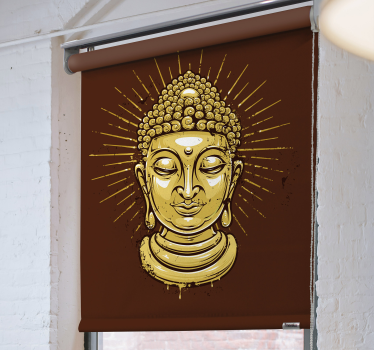 Zen rolgordijnën Gouden boeddha sillouhette - TenStickers