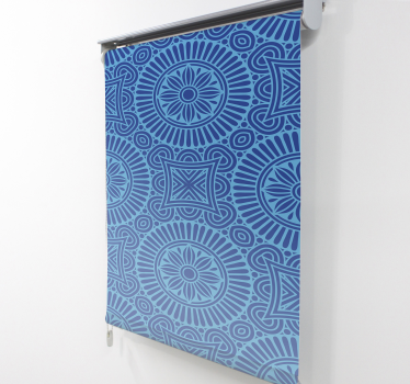 Zen rolgordijnën Mandala blauwe tinten - TenStickers