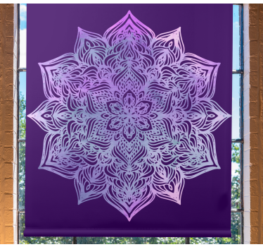 Zen rolgordijnën Paarse mandala-vorm.. - TenStickers