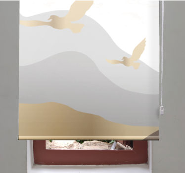 Zwevende vogels patroon moderne raambekleding - TenStickers