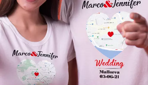Gepersonaliseerde T-shirts voor koppels
