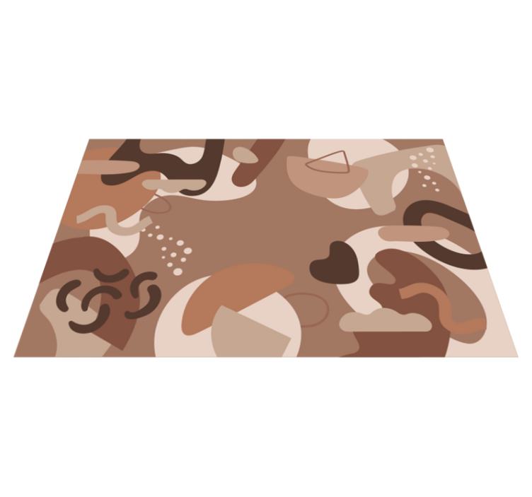 Abstracte vormen mocha mousse moderne placemat - TenStickers