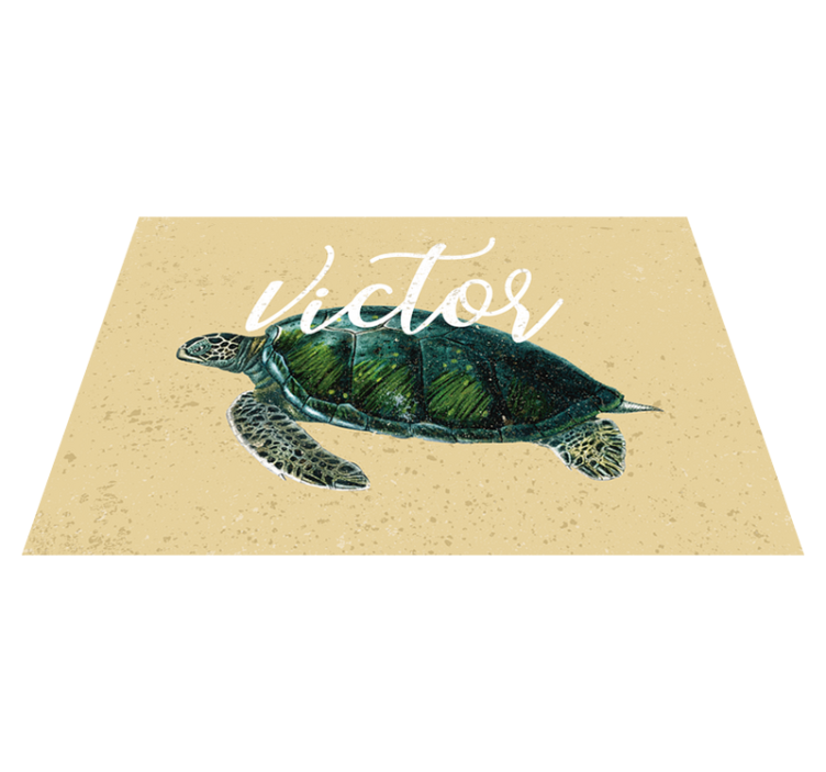 Schildpadden placemats Zeeschildpad met naam - TenStickers
