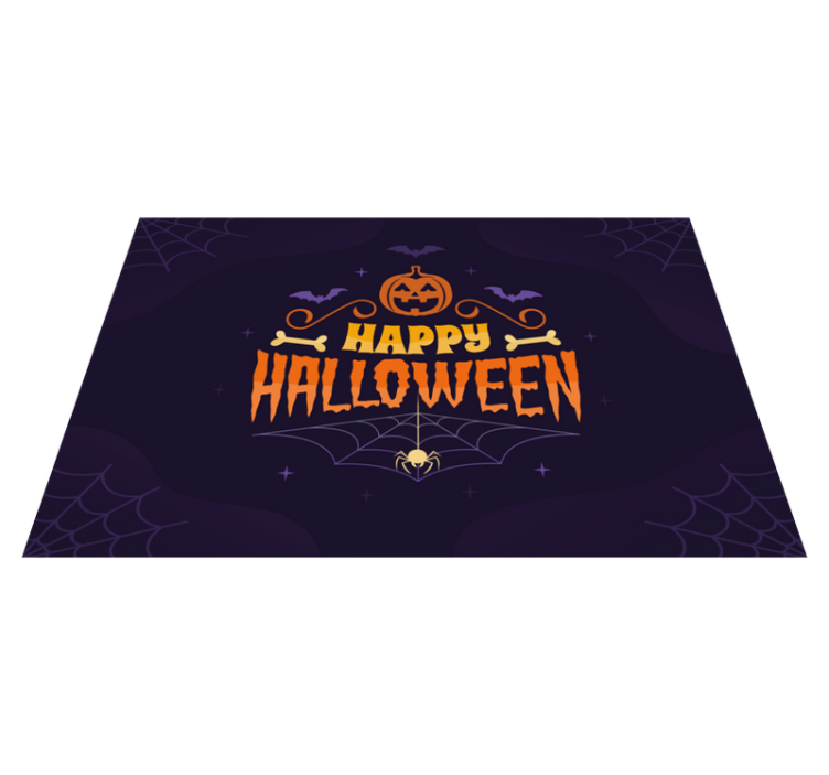 Vrolijke halloween-tekstplacemat - TenStickers
