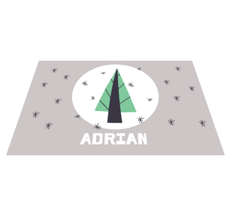 Kerstmis placemat Gepersonaliseerde kerstboom - TenStickers