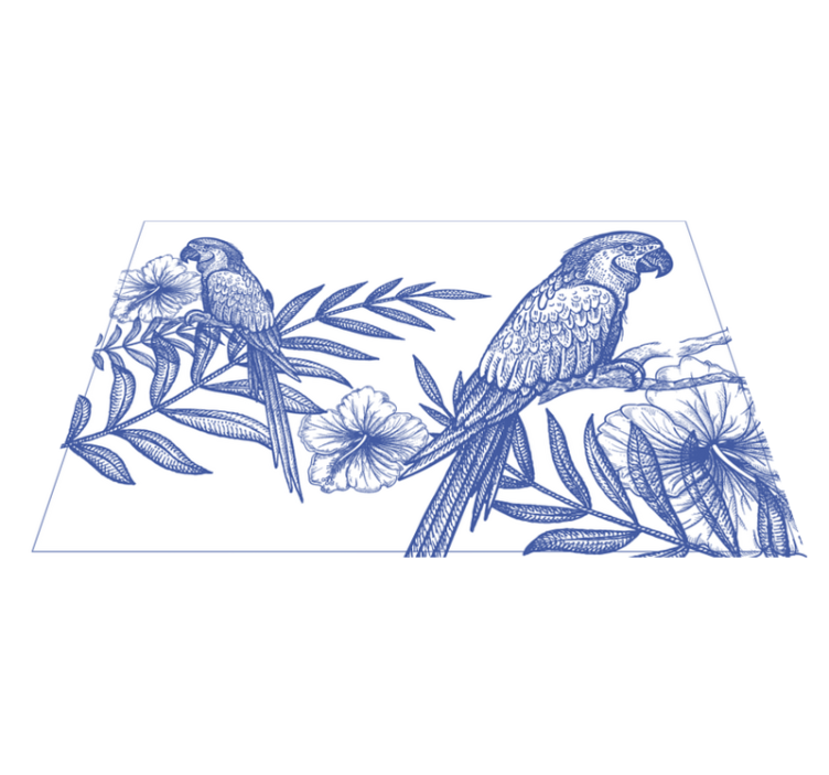 Elegante placemats Blauwe vogels op planten - TenStickers