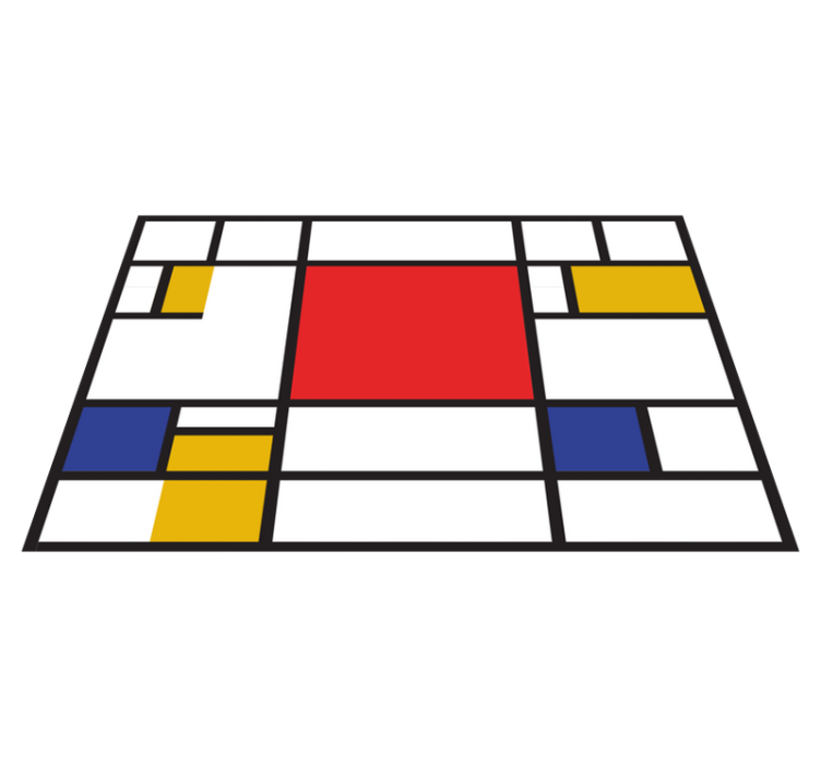 Moderne placemats Mondriaan geometrische kunst - TenStickers