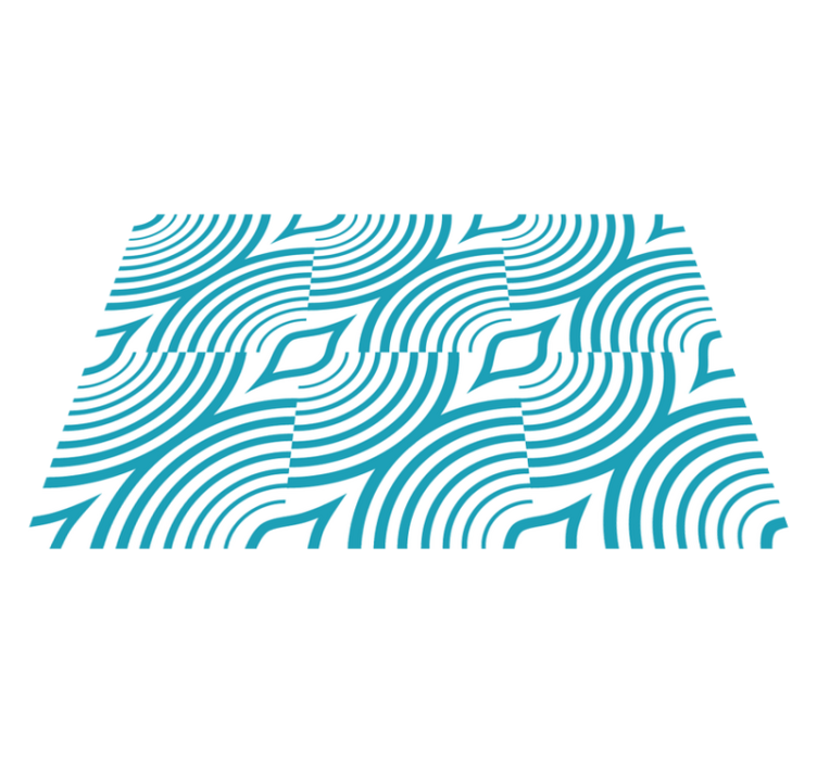 Gebogen golfpatroon moderne placemat - TenStickers