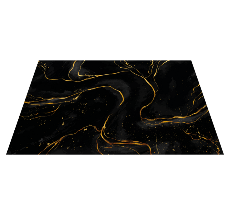 Moderne placemats Zwart en gouden marmer - TenStickers