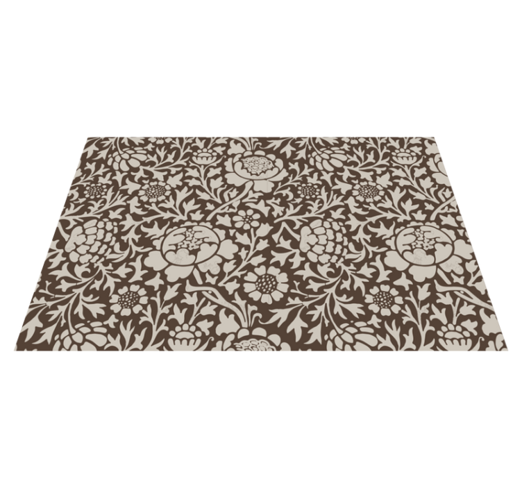 Rechthoekige placemats vintage bloem - TenStickers