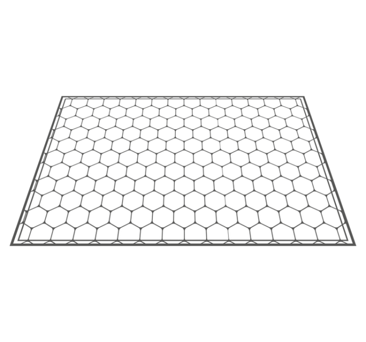 Tegel placemat zeshoekig in wit - TenStickers