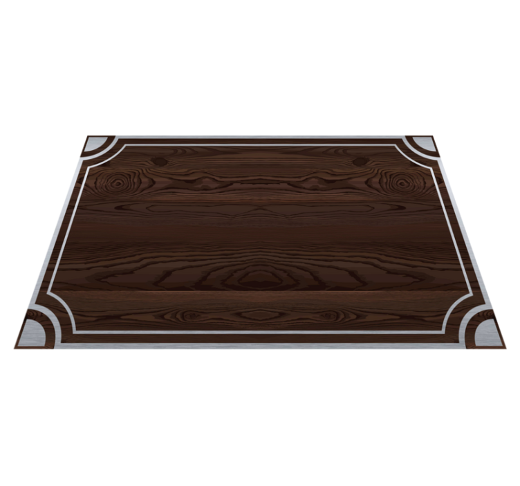 Hout met staal bistro placemat - TenStickers