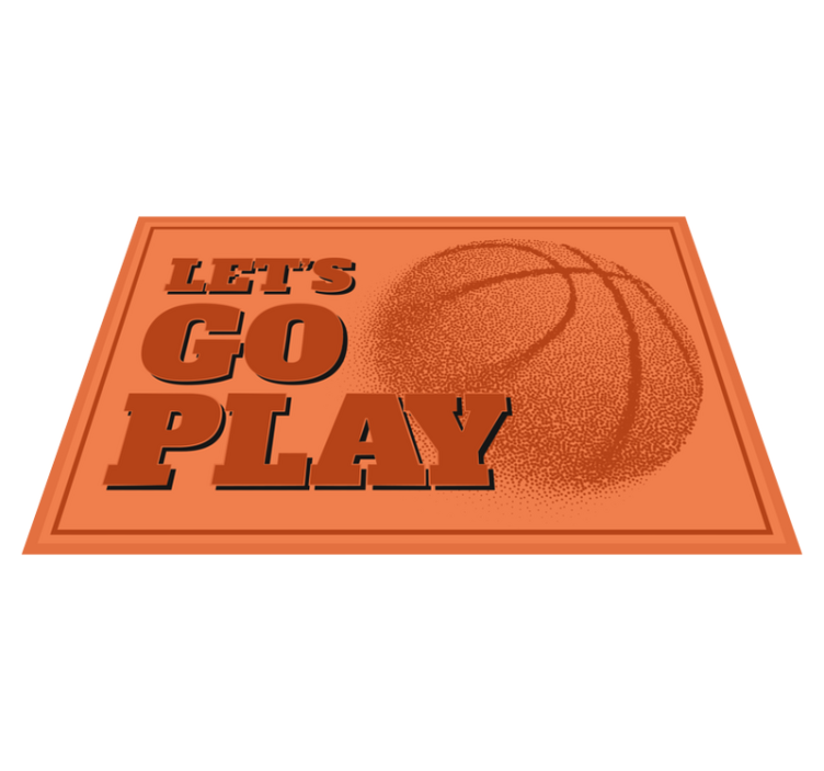 Placemat let's play basketbal - TenStickers