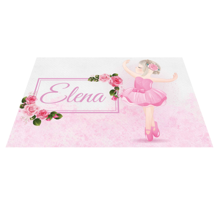 Balletdanser Placemat met naam - TenStickers