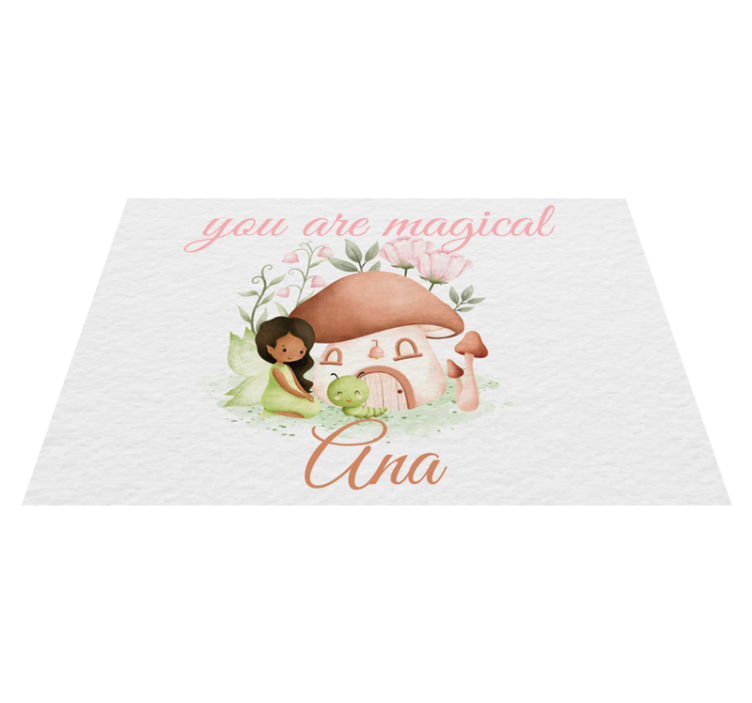 Je bent magisch Paddenstoel Placemat met naam - TenStickers