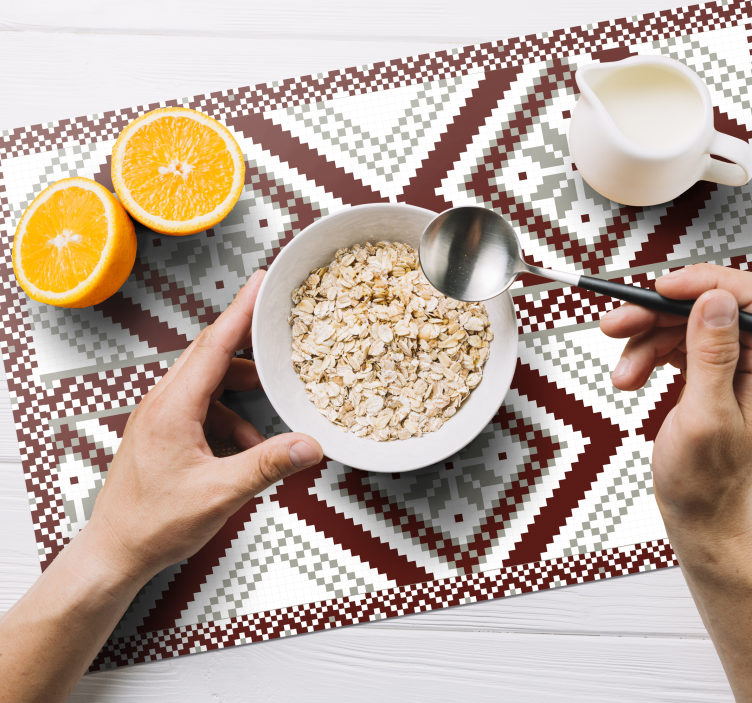 Placemat geometrisch textuurpatroon - TenStickers