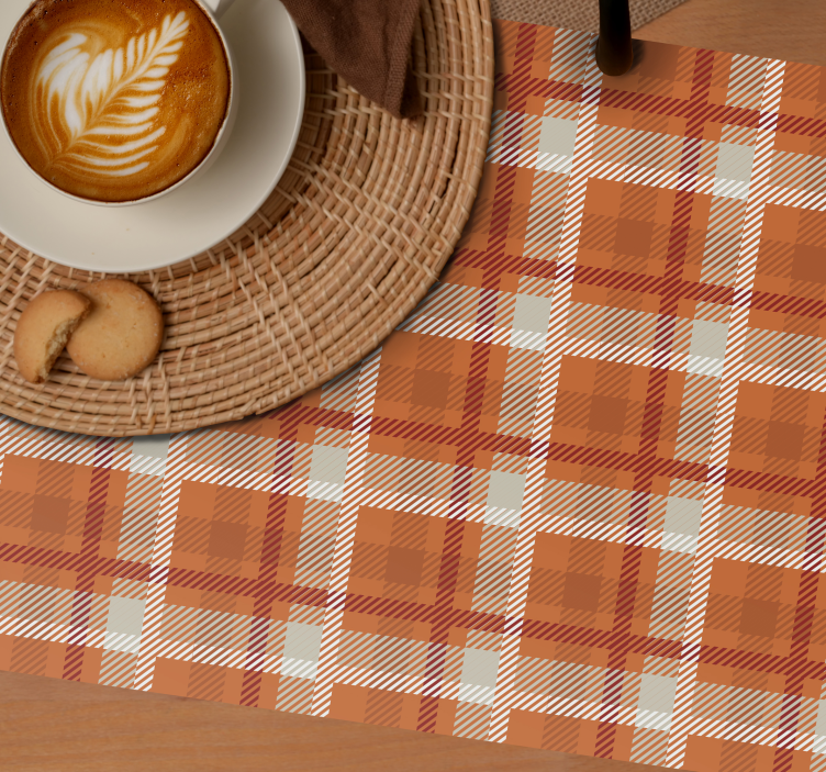 Kleurrijke placemats herfst geruit - TenStickers