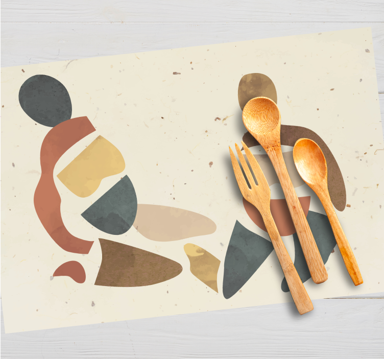 Abstracte menselijke figuren moderne placemat - TenStickers