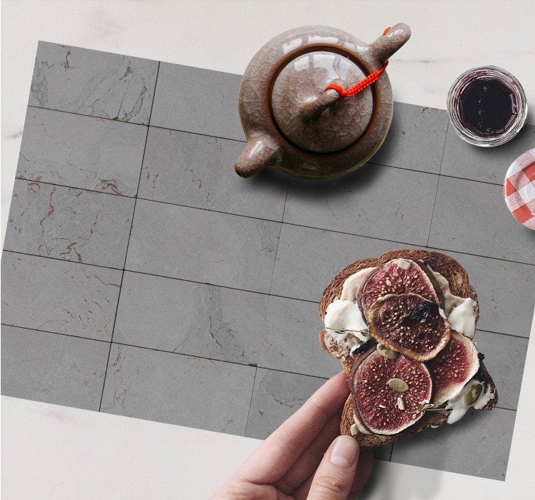 Beton textuur placemats afwasbaar - TenStickers