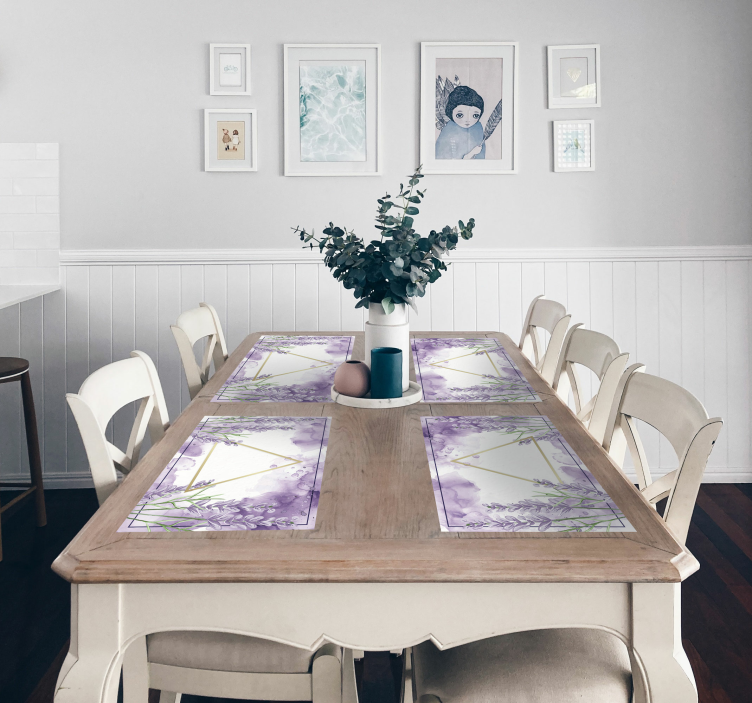 Driehoek lavendel placemat - TenStickers