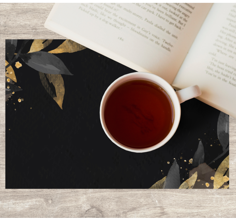 Elegante placemats met verfijnde bladmotieven - TenStickers