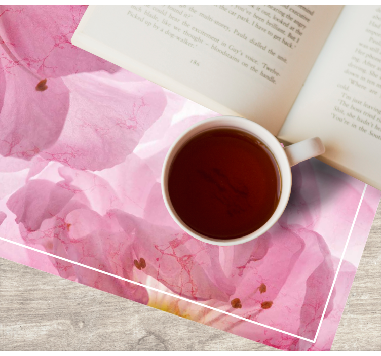 Elegante placemats zacht bloemenpatroon - TenStickers