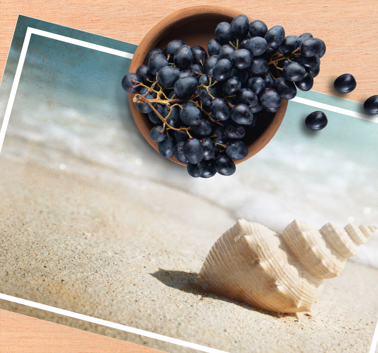 Elegante schelpenvertoning originele placemat - TenStickers