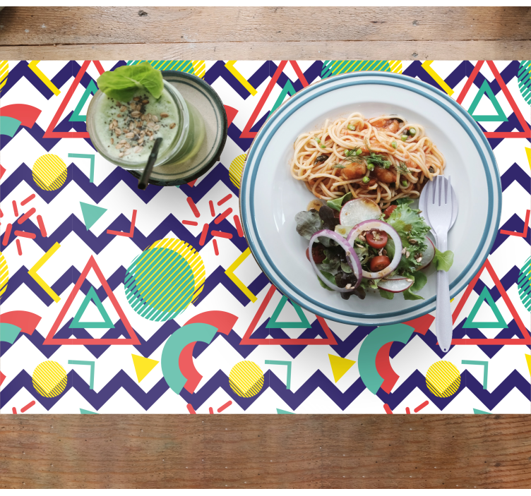 Geometrie patroon ontwerp moderne placemat - TenStickers