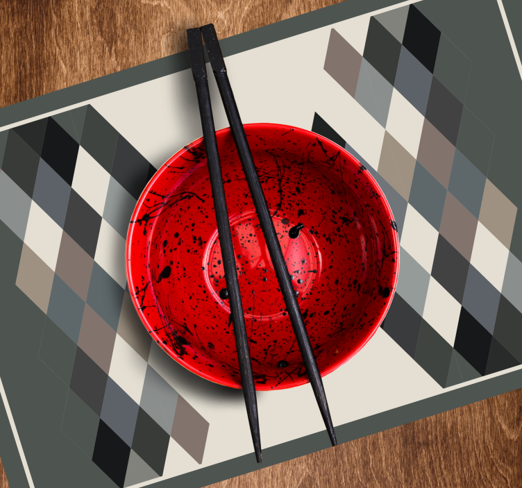 Geometrisch patroon oppervlak moderne placemat - TenStickers