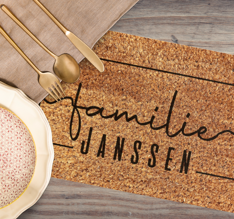 Gepersonaliseerde familienaam placemat - TenStickers