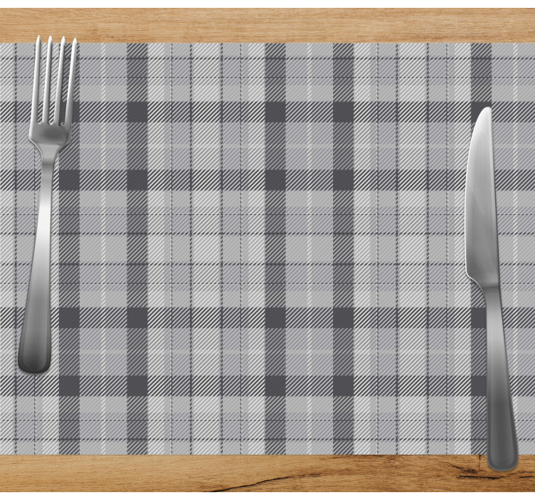 Geruit linnen stijl elegante placemats - TenStickers