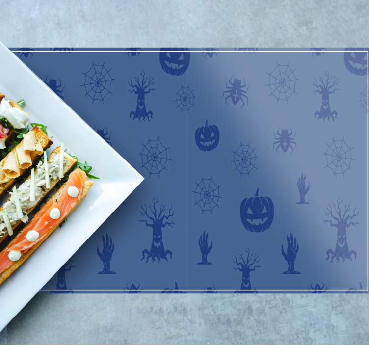 Halloween placemat met griezelig thema decor - TenStickers