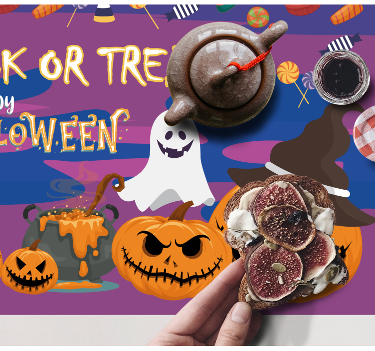 Halloween placemat trick or treat tafel - TenStickers