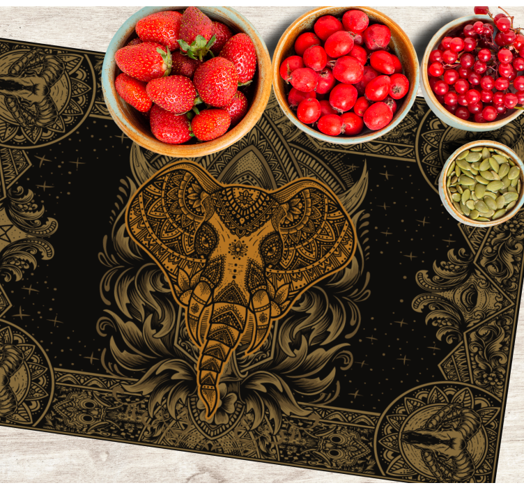 Vinyl placemats met indische olifanten - TenStickers