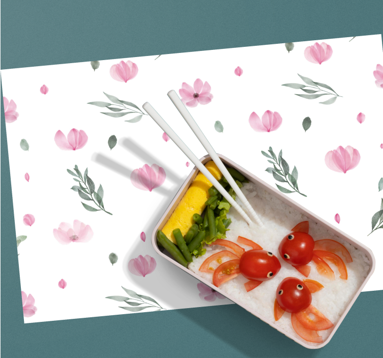 Kerstmis placemat bloemmotief met zachte kleuren - TenStickers