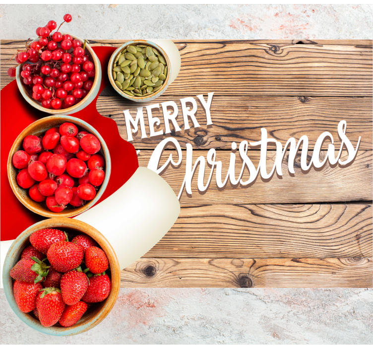 Kerstmis placemat feestelijke kerstman muts - TenStickers