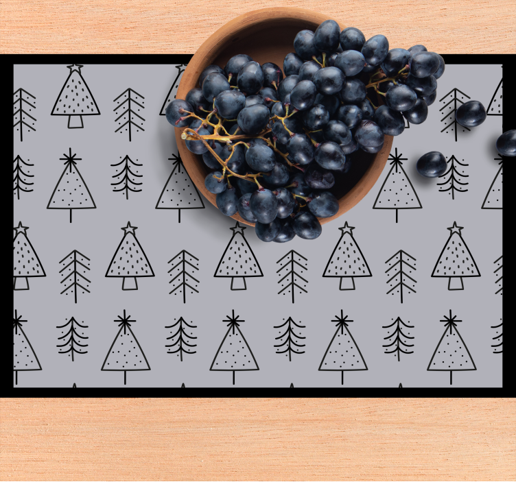 Kerstmis placemat gestileerde kerstbomen - TenStickers