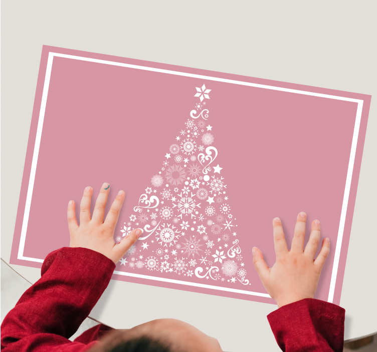 Kerstmis placemat met feestelijk boommotief - TenStickers