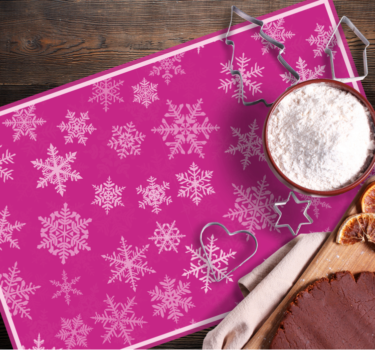 Kerstmis placemat met sneeuwvlok textuur - TenStickers
