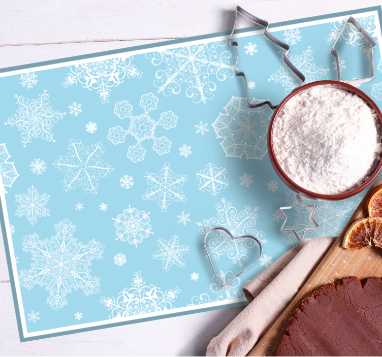 Kerstmis placemat met sneeuwvlokpatroon oppervlak - TenStickers