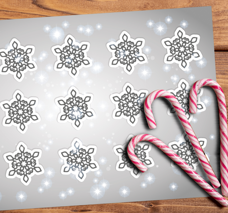 Kerstmis placemat sneeuwvlok patroon - TenStickers