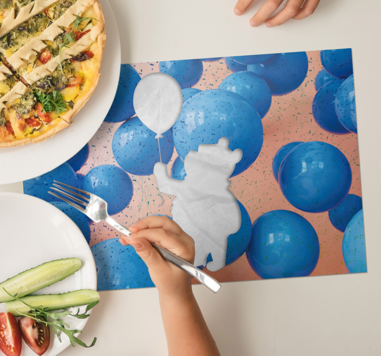 Kinder placemat beer met ballon - TenStickers