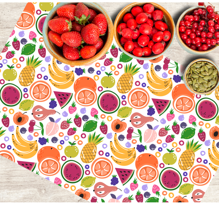Kinder placemat fruitpatroonprint - TenStickers