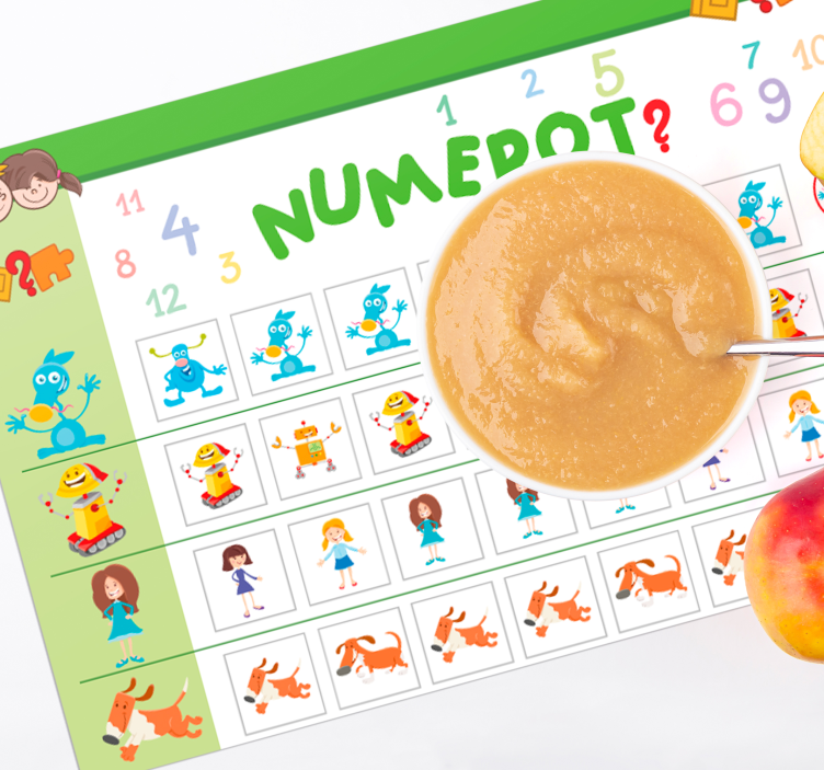 Kinder placemat kleurrijk educatief bord - TenStickers