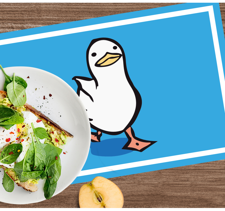 Kinder placemat met cartoon eend karakter - TenStickers