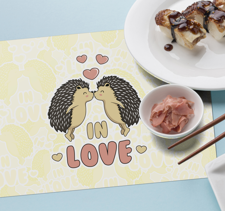 Kinder placemat met ontwerp voor egeltjesliefhebbers - TenStickers