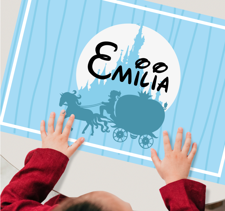 Kinder placemat paardentram - TenStickers