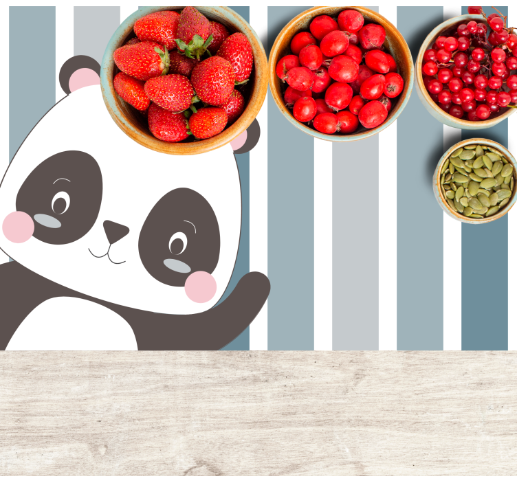 Kinder placemat panda karakterontwerp - TenStickers