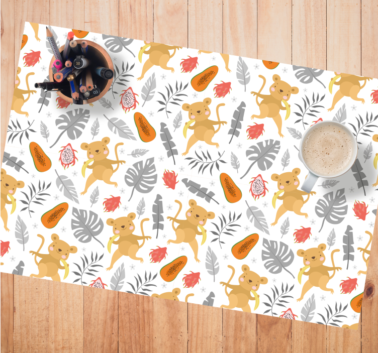 Kinder placemat schattig dierenpatroon - TenStickers