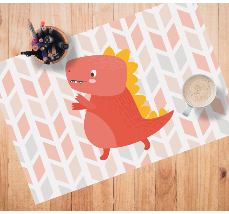 Kinder placemat schattig dinosaurussymbool - TenStickers